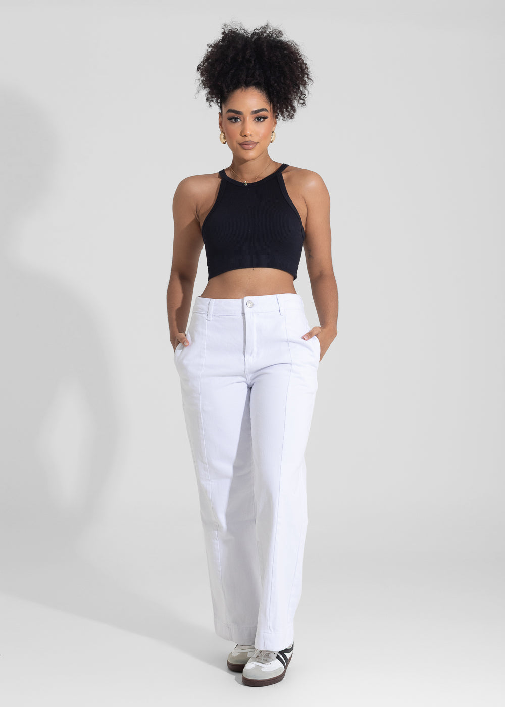 Calça Sarja Sawary Wide Leg Petit - 282923 BRANCO