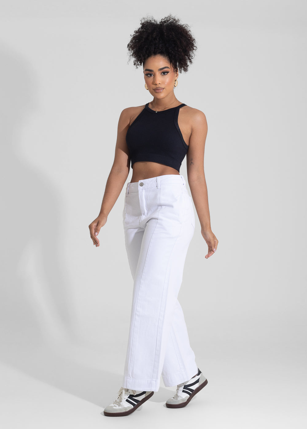 Calça Sarja Sawary Wide Leg Petit - 282923 BRANCO