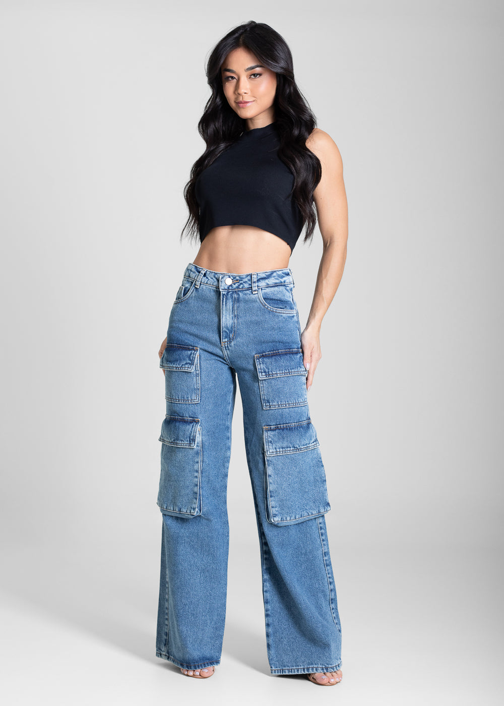 Calça Jeans Sawary Wide Leg - 282927 AZUL