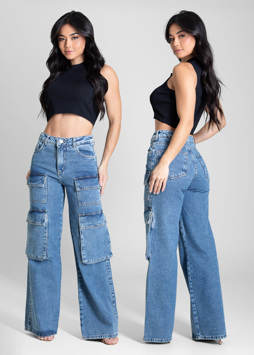 Calça Jeans Sawary Wide Leg - 282927 AZUL