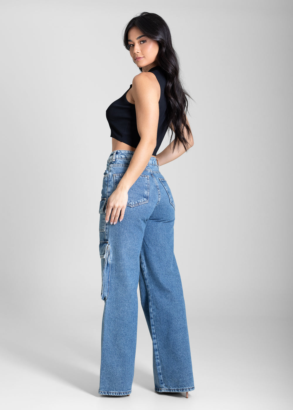Calça Jeans Sawary Wide Leg - 282927 AZUL