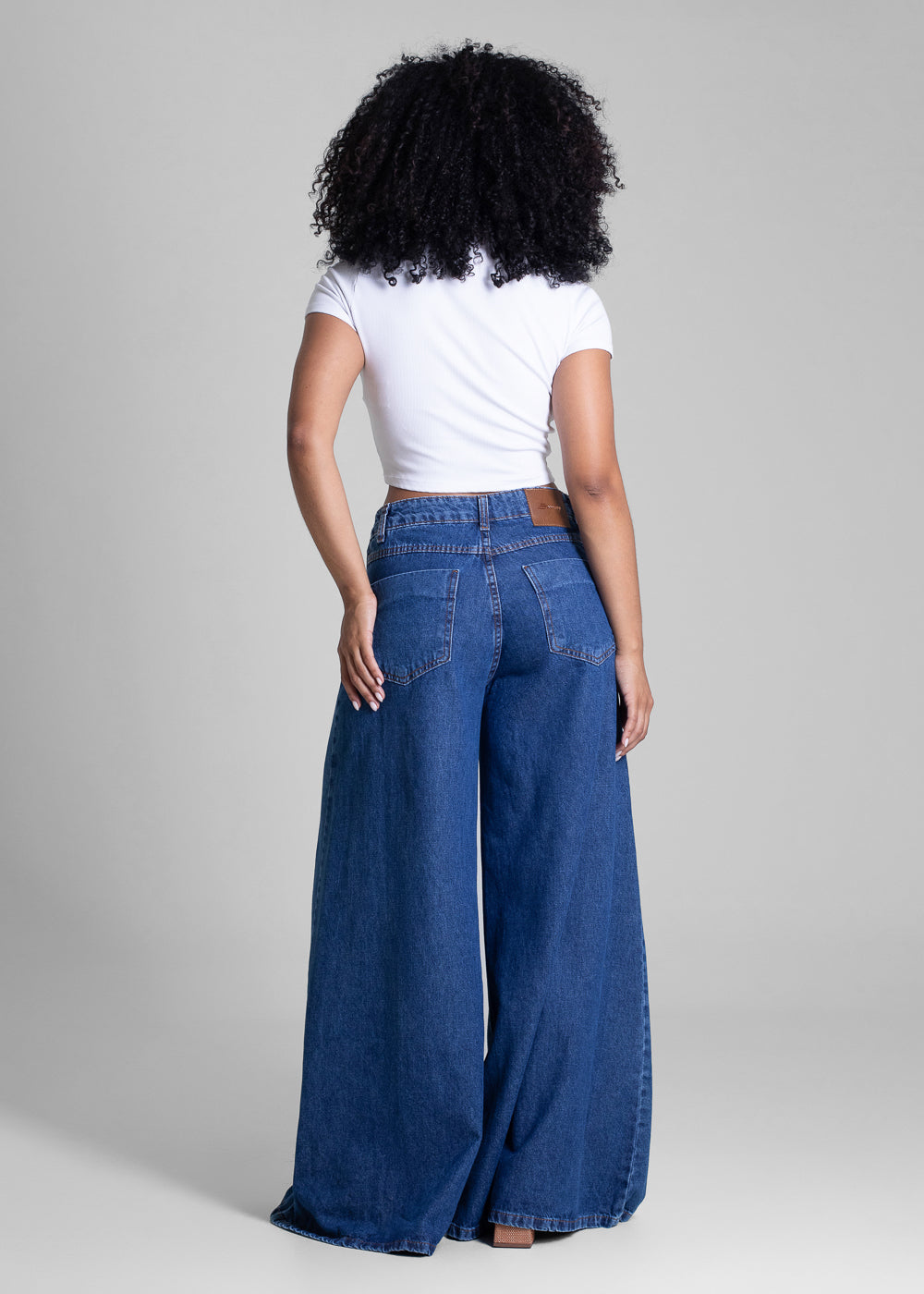 Calça Jeans Sawary Super Wide Leg - 282928 AZUL