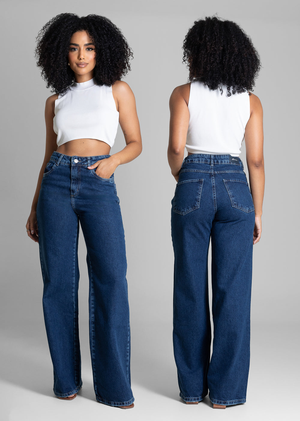 Calça Jeans Sawary Wide Leg - 282947 AZUL