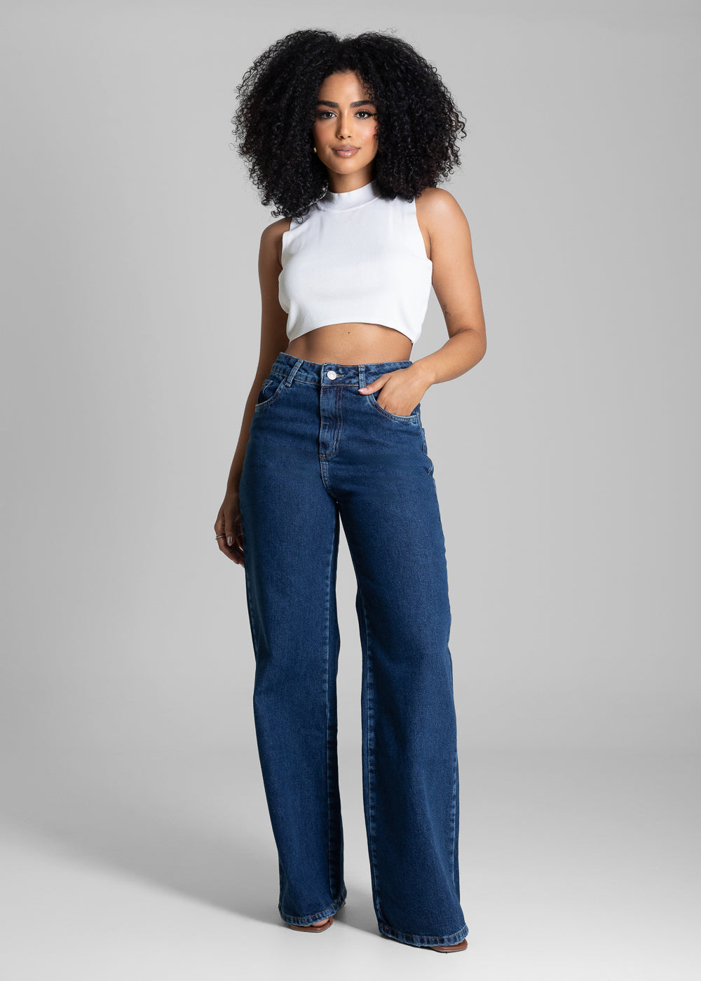 Calça Jeans Sawary Wide Leg - 282947 AZUL