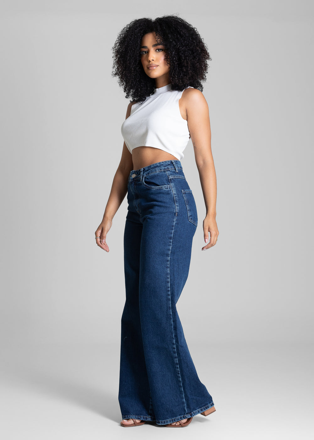 Calça Jeans Sawary Wide Leg - 282947 AZUL