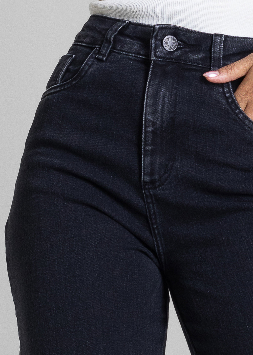 Calça Jeans Sawary Wide Leg - 282949 PRETO