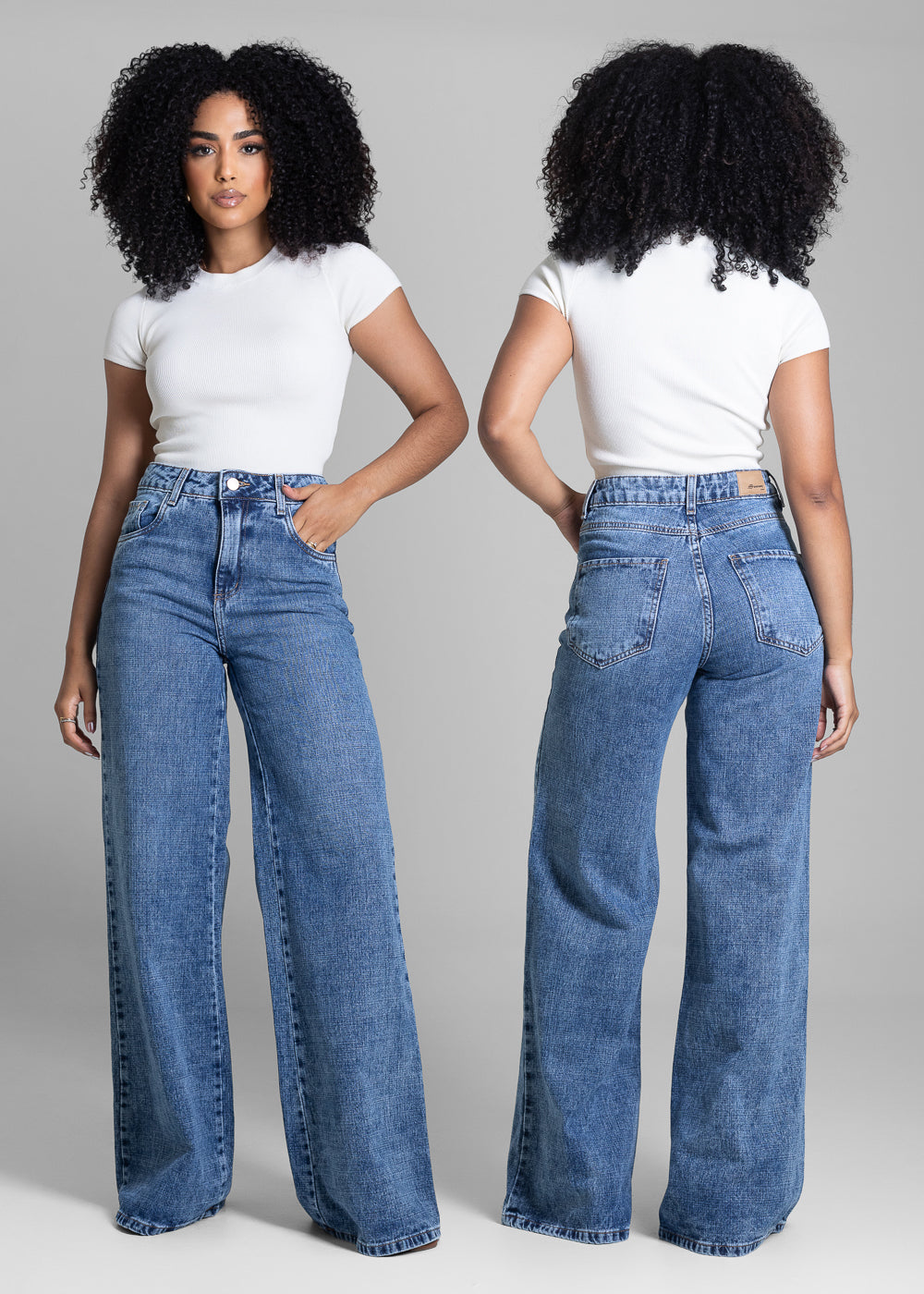 Calça Jeans Sawary Wide Leg - 282954 AZUL