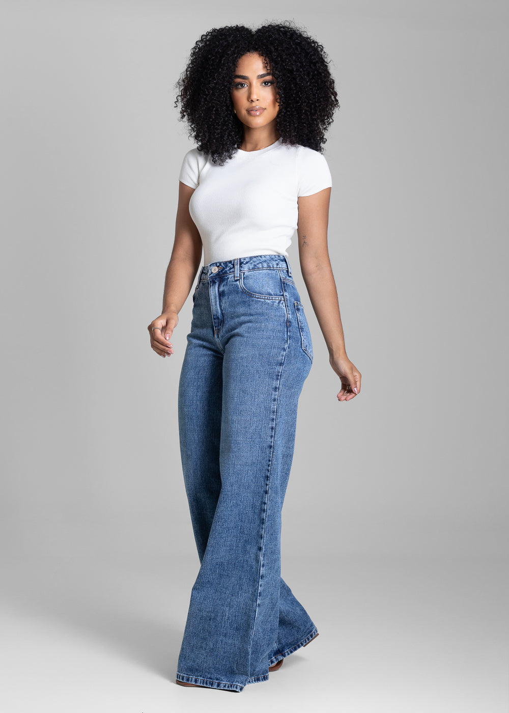 Calça Jeans Sawary Wide Leg - 282954 AZUL