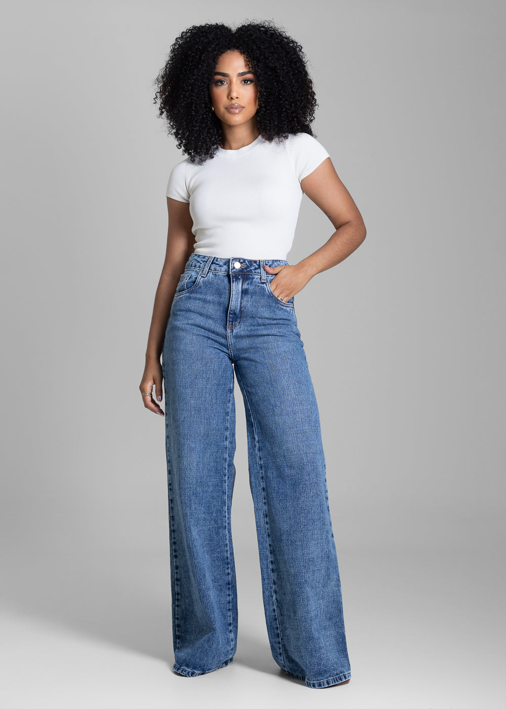 Calça Jeans Sawary Wide Leg - 282954 AZUL