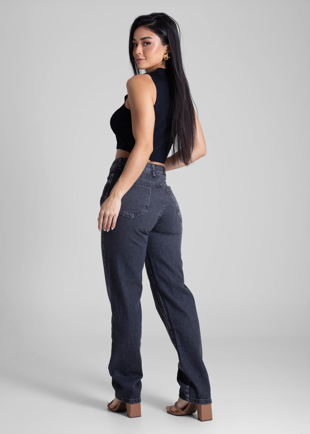 Calça Jeans Sawary Reta - 282958 PRETO