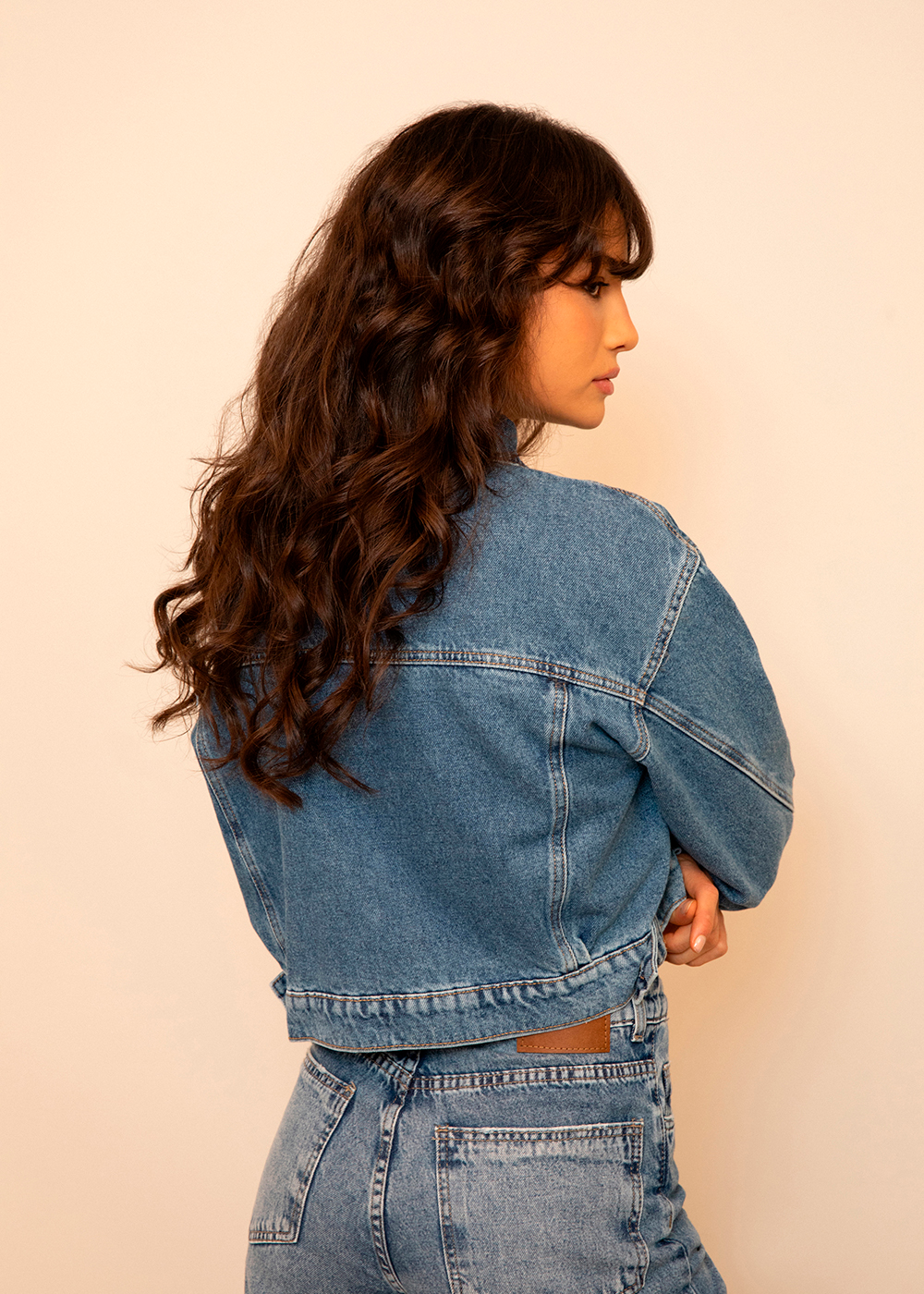 Calça Jeans Sawary Wide Leg Brilho - 282964 AZUL