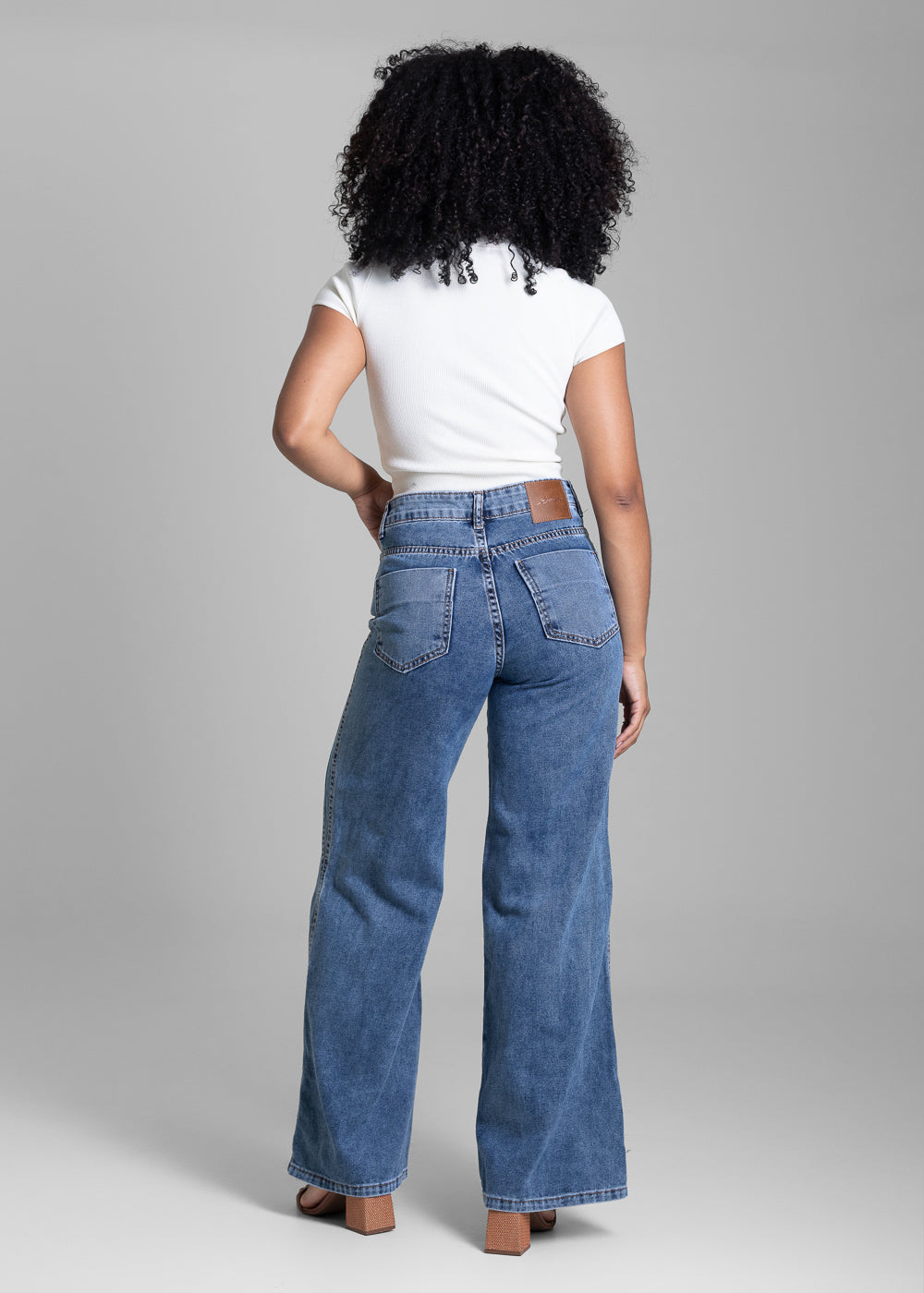 Calça Jeans Sawary Wide Leg - 282975 INDIGO  SOBRETINTO
