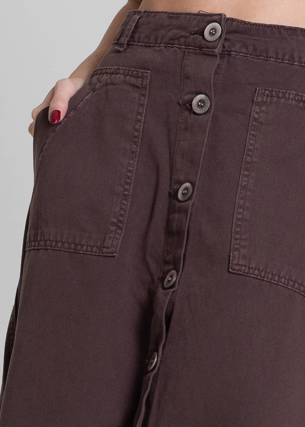 Saia Sarja Sawary Midi - 282998 MARROM