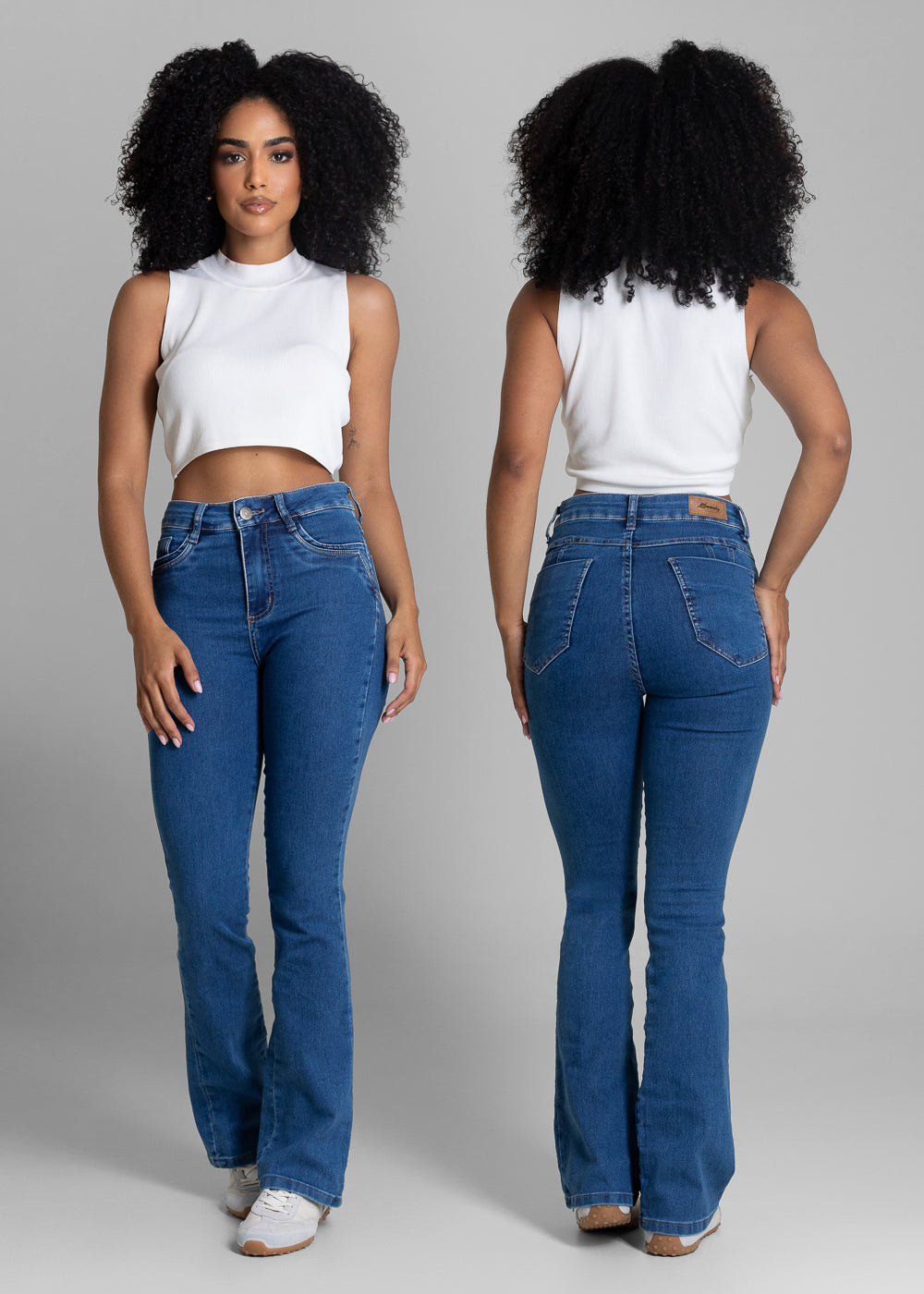 Calça Jeans Sawary Boot Cut Petit - 283000 AZUL