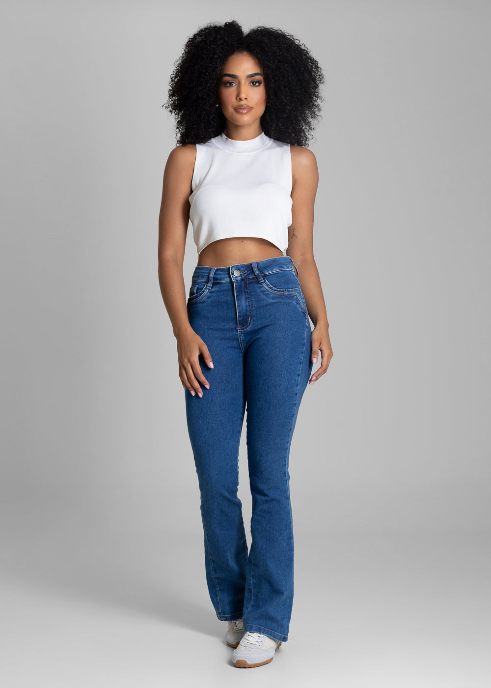 Calça Jeans Sawary Boot Cut Petit - 283000 AZUL