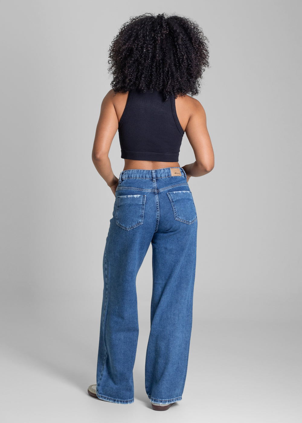 Calça Jeans Sawary Wide Leg Petit - 283011 AZUL