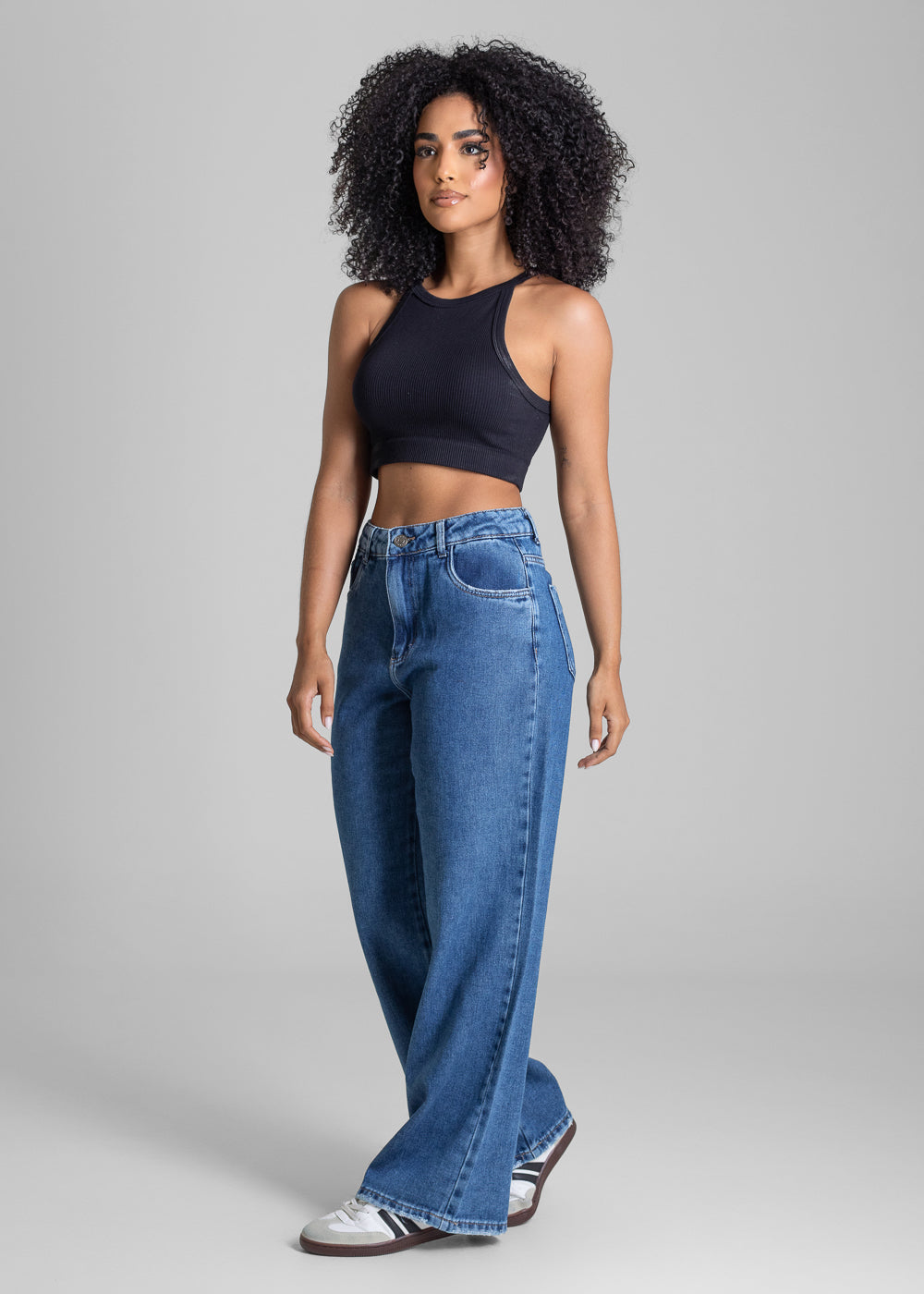 Calça Jeans Sawary Wide Leg Petit - 283011 AZUL