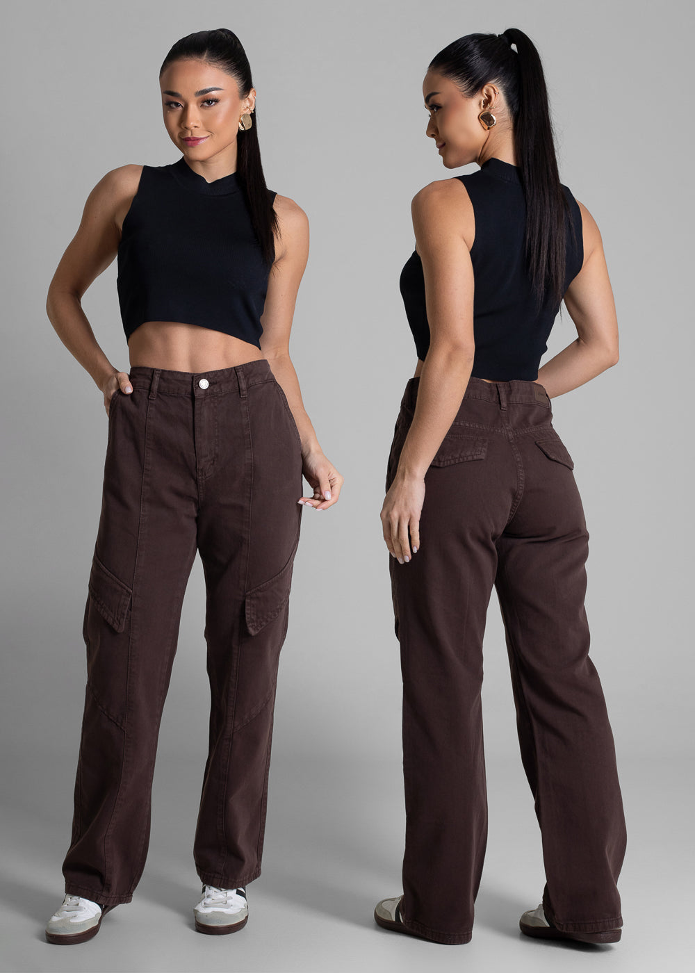 Calça Sarja Sawary Reta Petit - 283013 MARROM