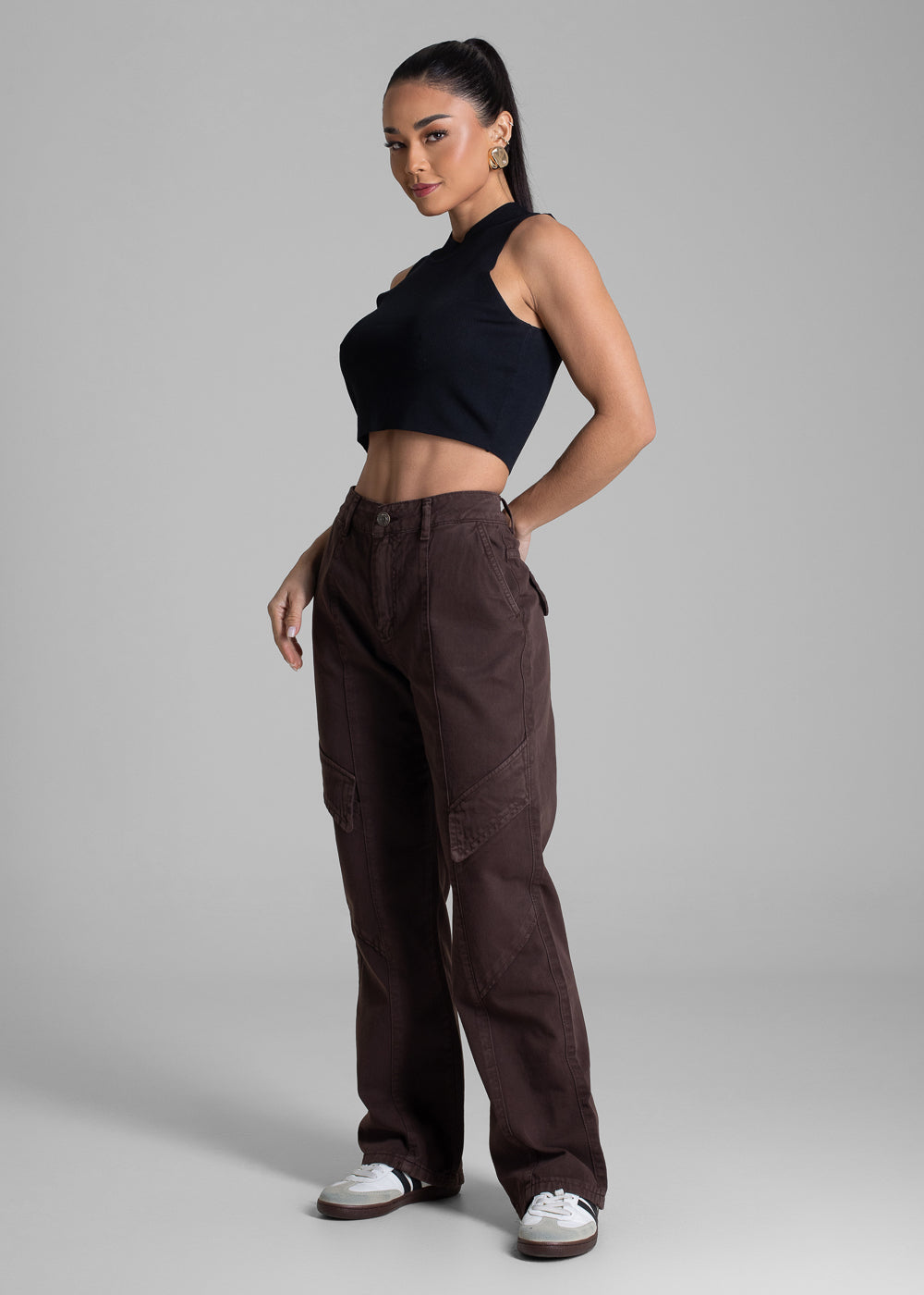 Calça Sarja Sawary Reta Petit - 283013 MARROM