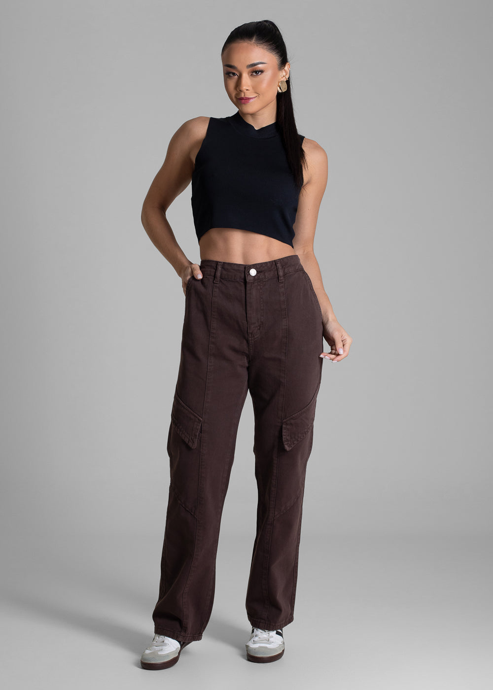 Calça Sarja Sawary Reta Petit - 283013 MARROM