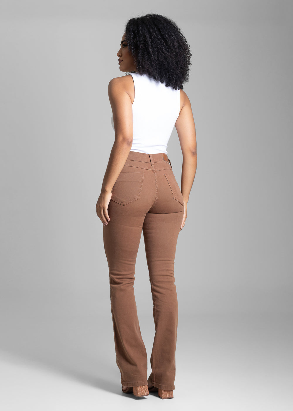 Calça Sarja Sawary Boot Cut - 283015 MARROM