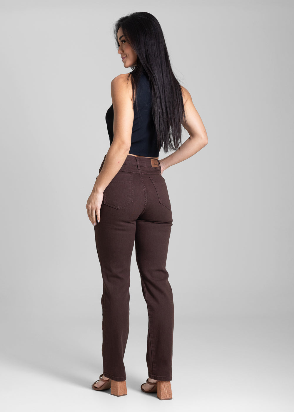 Calça Sarja Sawary Reta - 283029 MARROM
