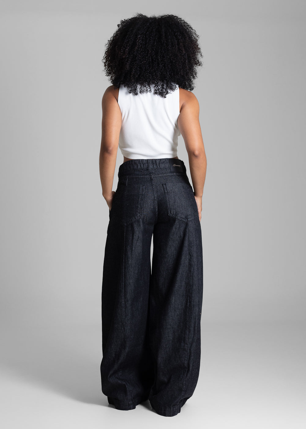 Calça Jeans Sawary Balloon - 283040 PRETO