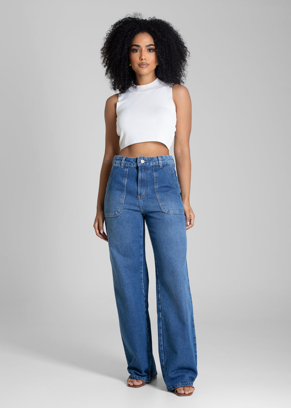 Calça Jeans Sawary Wide Leg - 283047 AZUL