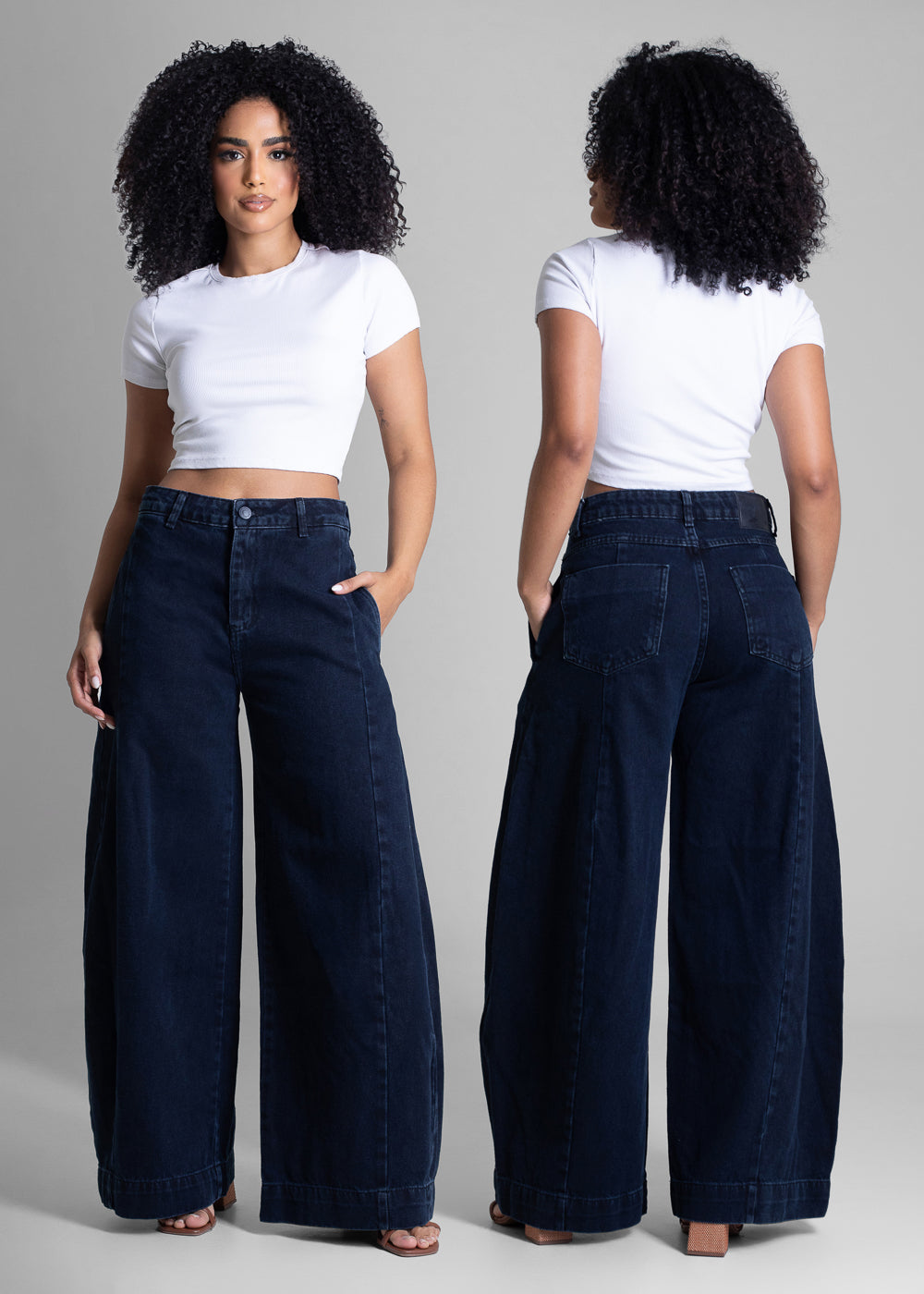 Calça Jeans Sawary Balloon - 283058 PRETO