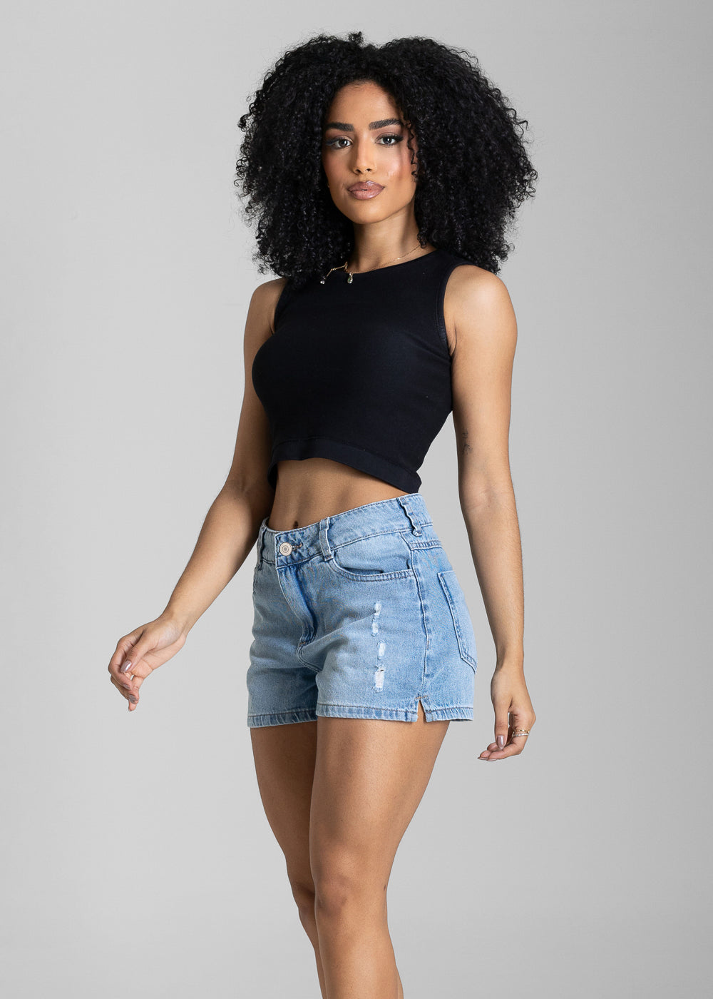 Shorts Jeans Destroyed Sawary - 283062 AZUL