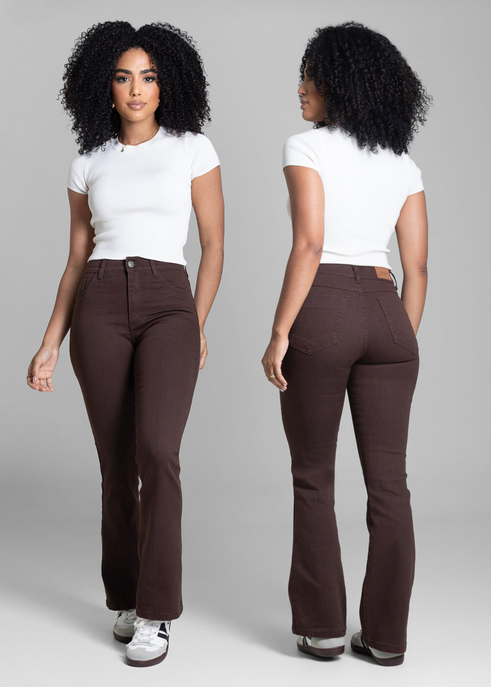 Calça Sarja Sawary Boot Cut Petit - 283094 MARROM