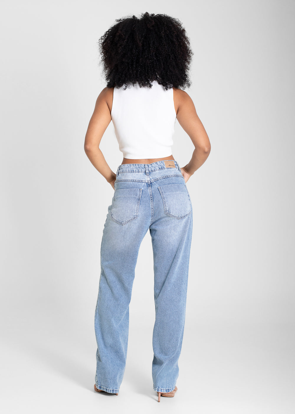 Calça Jeans Sawary Reta Brilho - 283097 AZUL