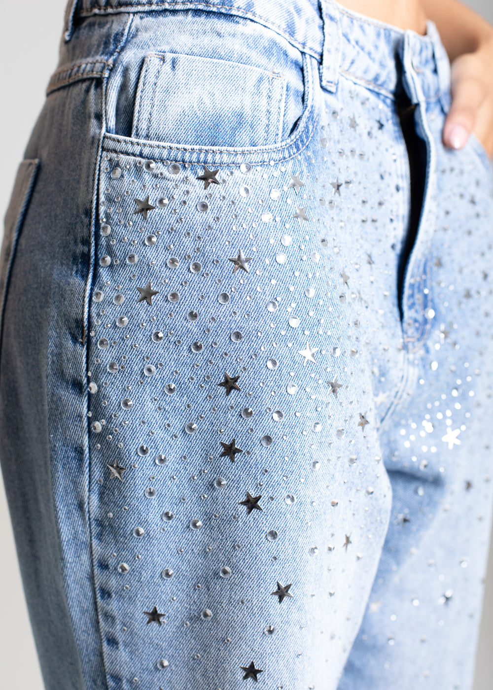 Calça Jeans Sawary Reta Brilho - 283097 AZUL
