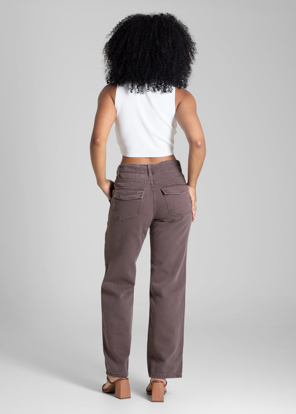 Calça Sarja Sawary Reta - 283110 MARROM