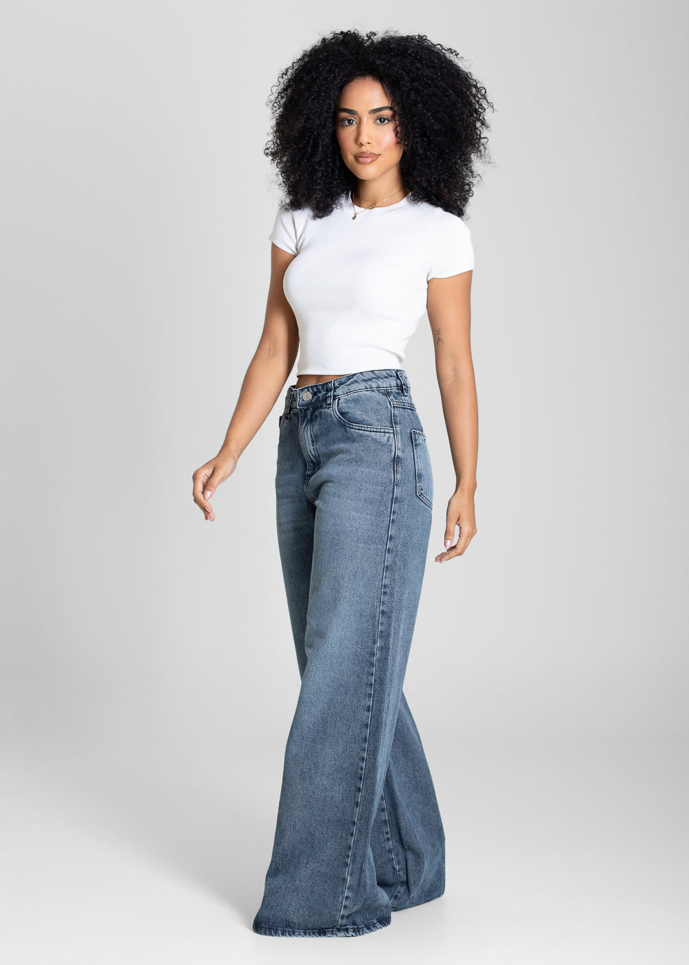 Calça Jeans Sawary Wide Leg - 283120 AZUL