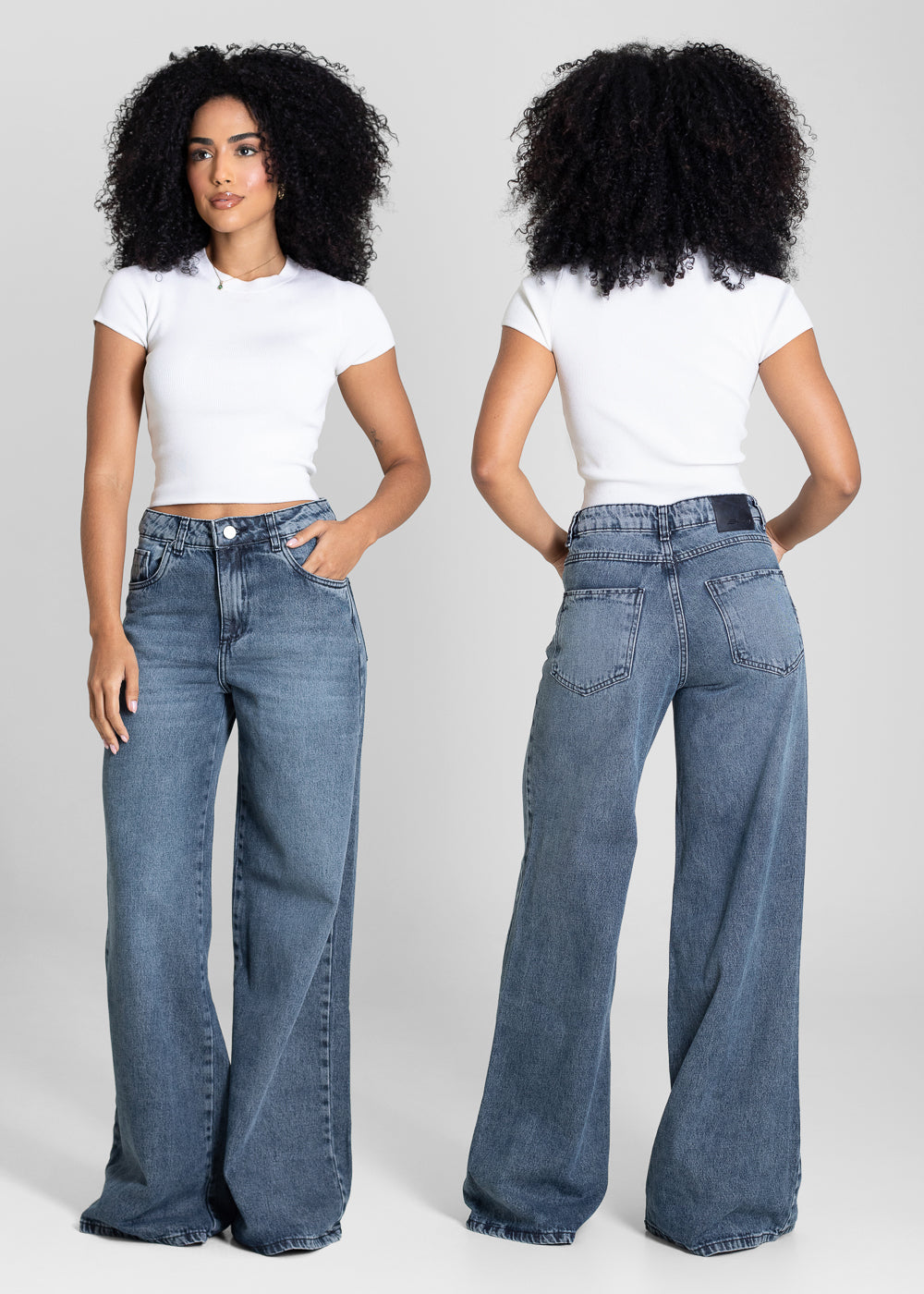 Calça Jeans Sawary Wide Leg - 283120 AZUL