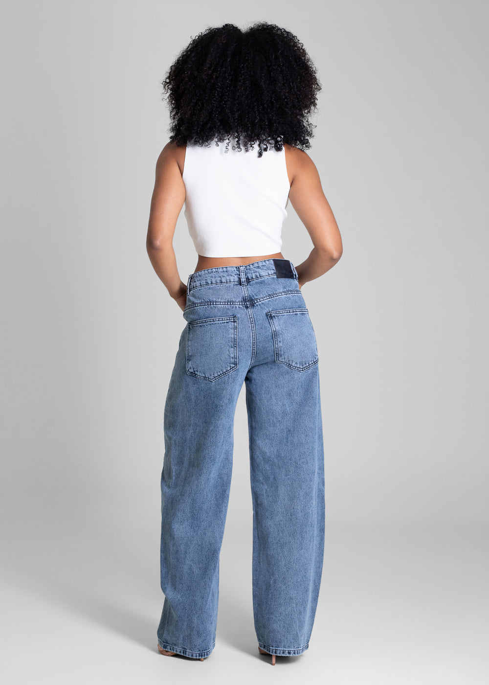 Calça Jeans Sawary Barrel - 283122 PRETO