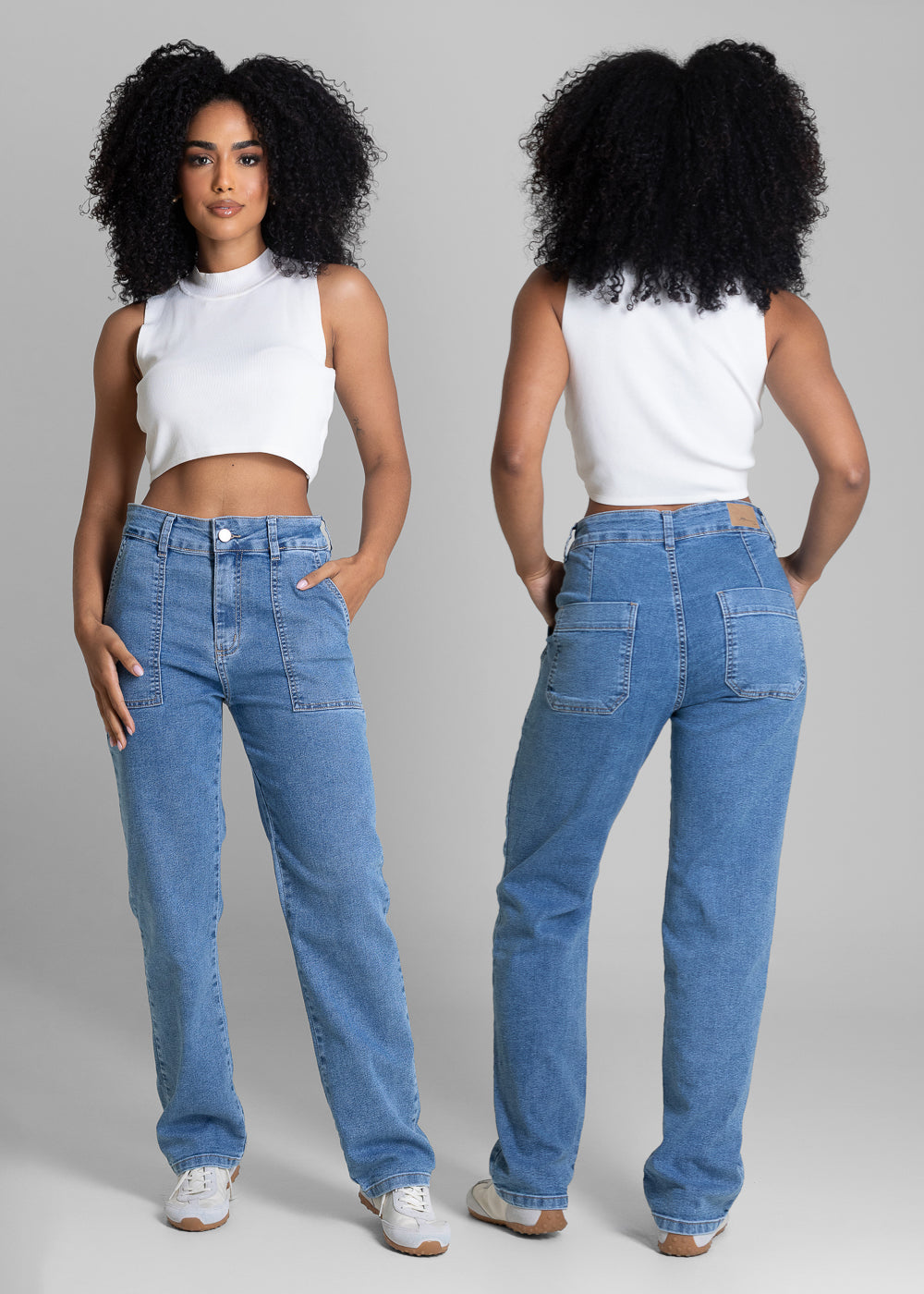 Calça Jeans Sawary Reta Petit - 283123 AZUL