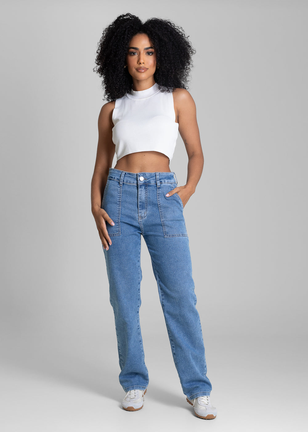 Calça Jeans Sawary Reta Petit - 283123 AZUL