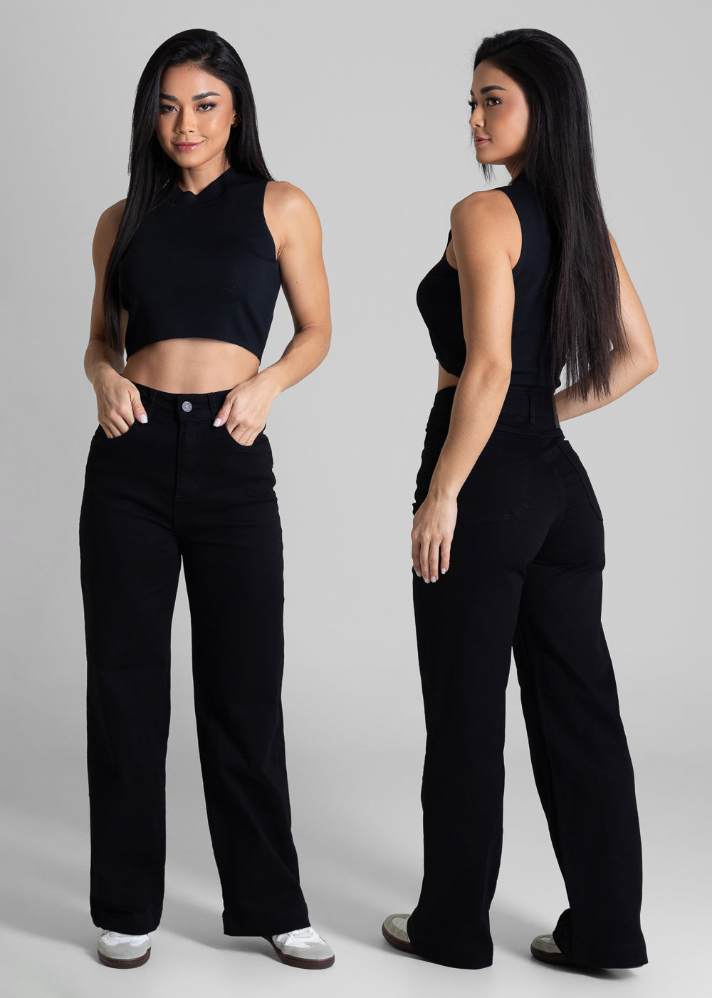 Calça Sarja Sawary Reta Petit - 283125 PRETO
