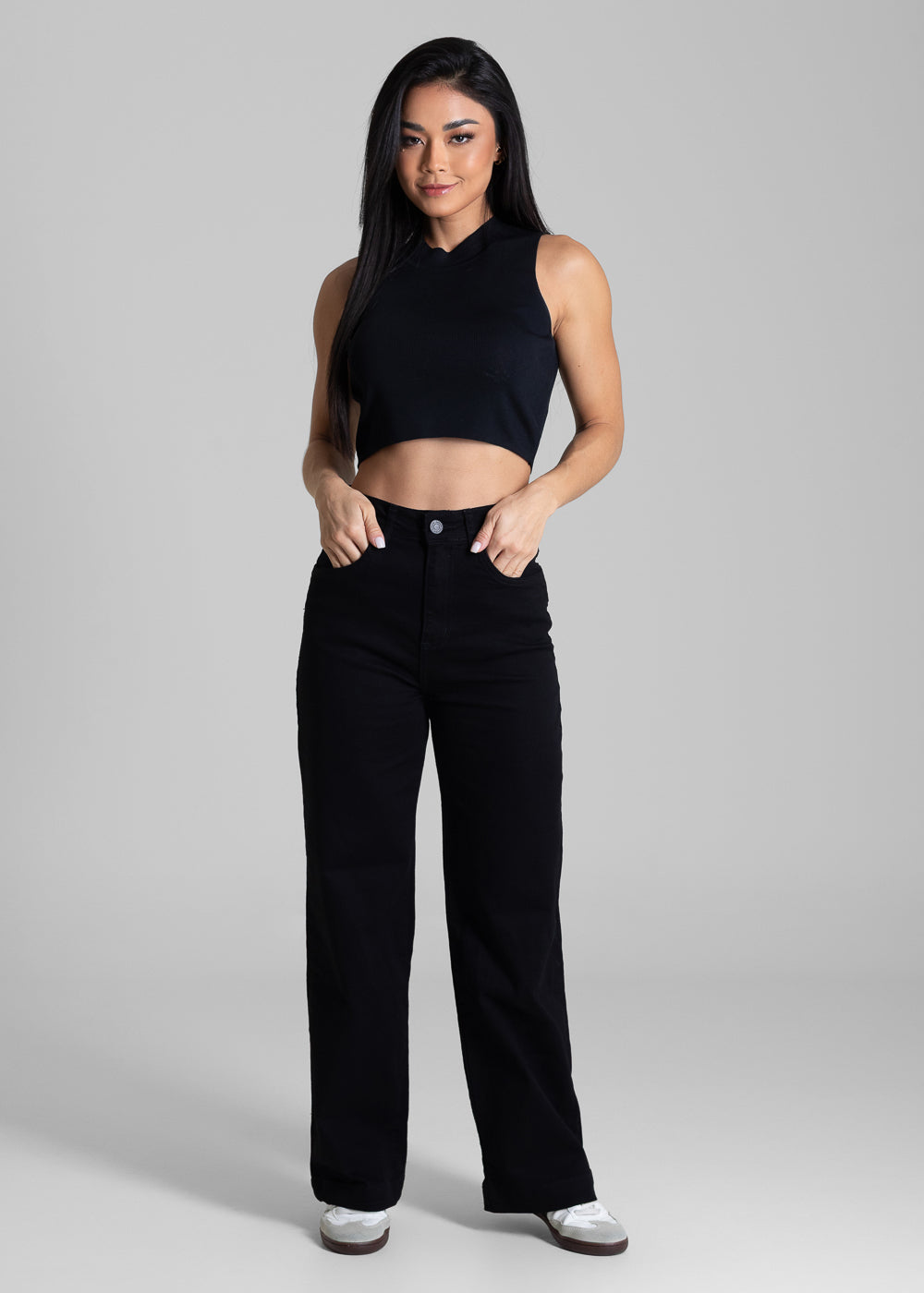 Calça Sarja Sawary Reta Petit - 283125 PRETO