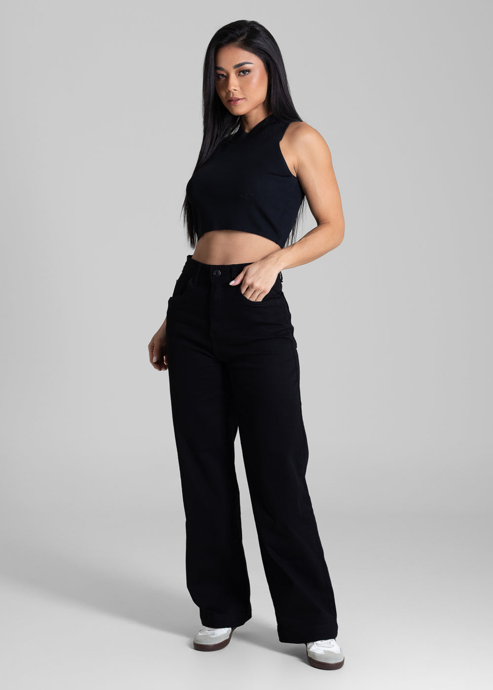 Calça Sarja Sawary Reta Petit - 283125 PRETO
