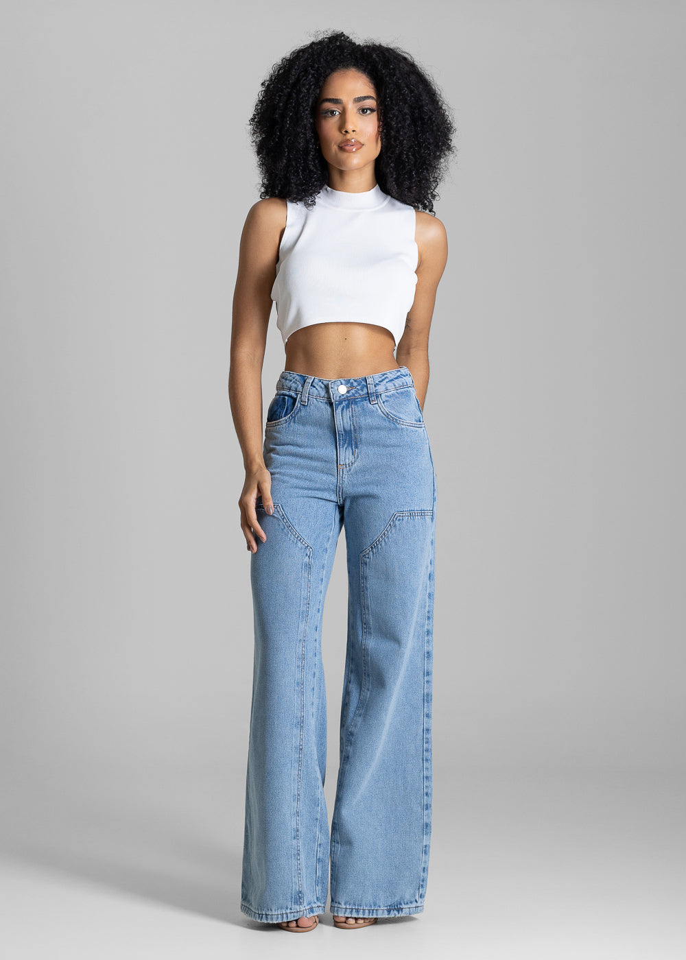 Calça Jeans Sawary Wide Leg - 283131 AZUL