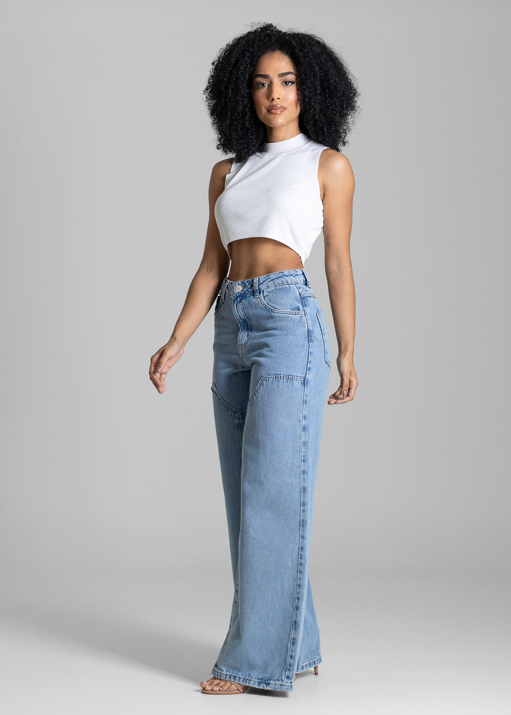 Calça Jeans Sawary Wide Leg - 283131 AZUL