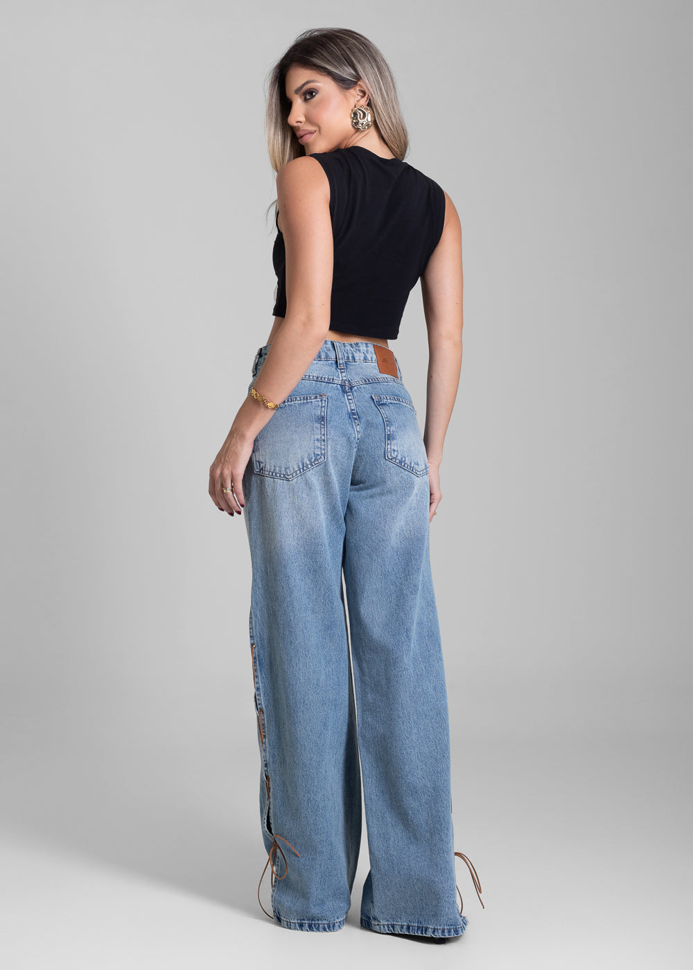 Calça Jeans Sawary Wide Leg - 283136 AZUL