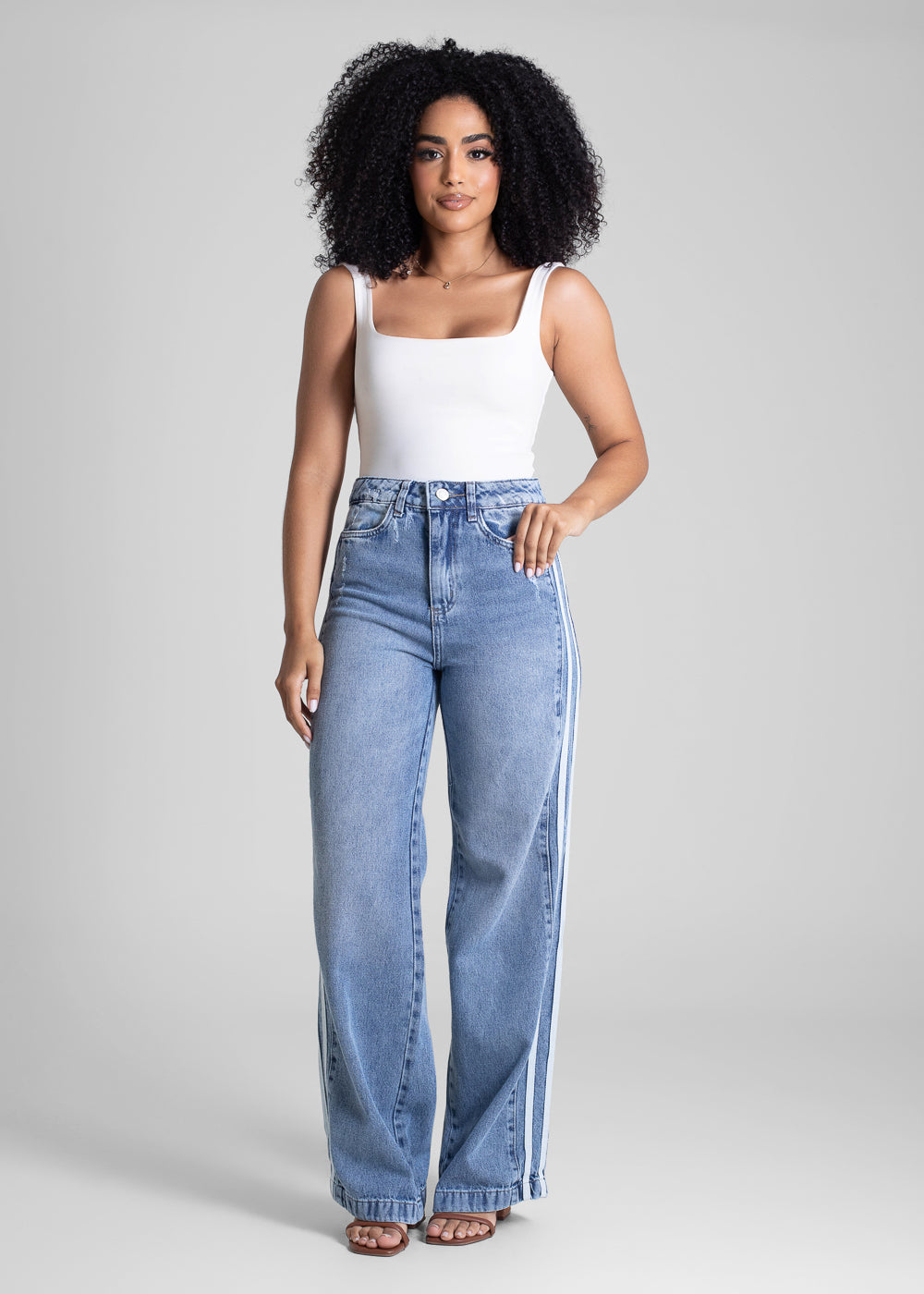 Calça Jeans Sawary Wide Leg - 283144 AZUL
