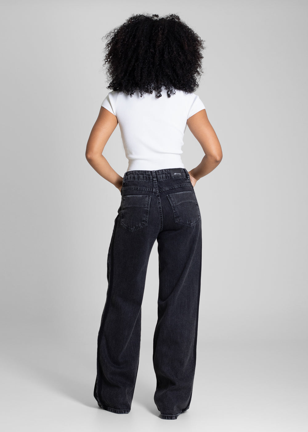 Calça Jeans Sawary Wide Leg - 283147 PRETO