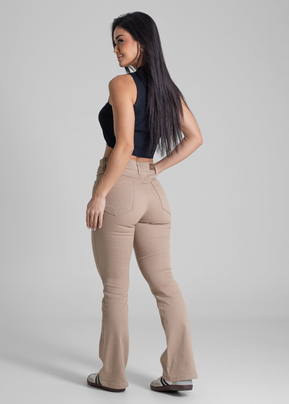 Calça Sarja Sawary Boot Cut Petit - 283149 BEGE