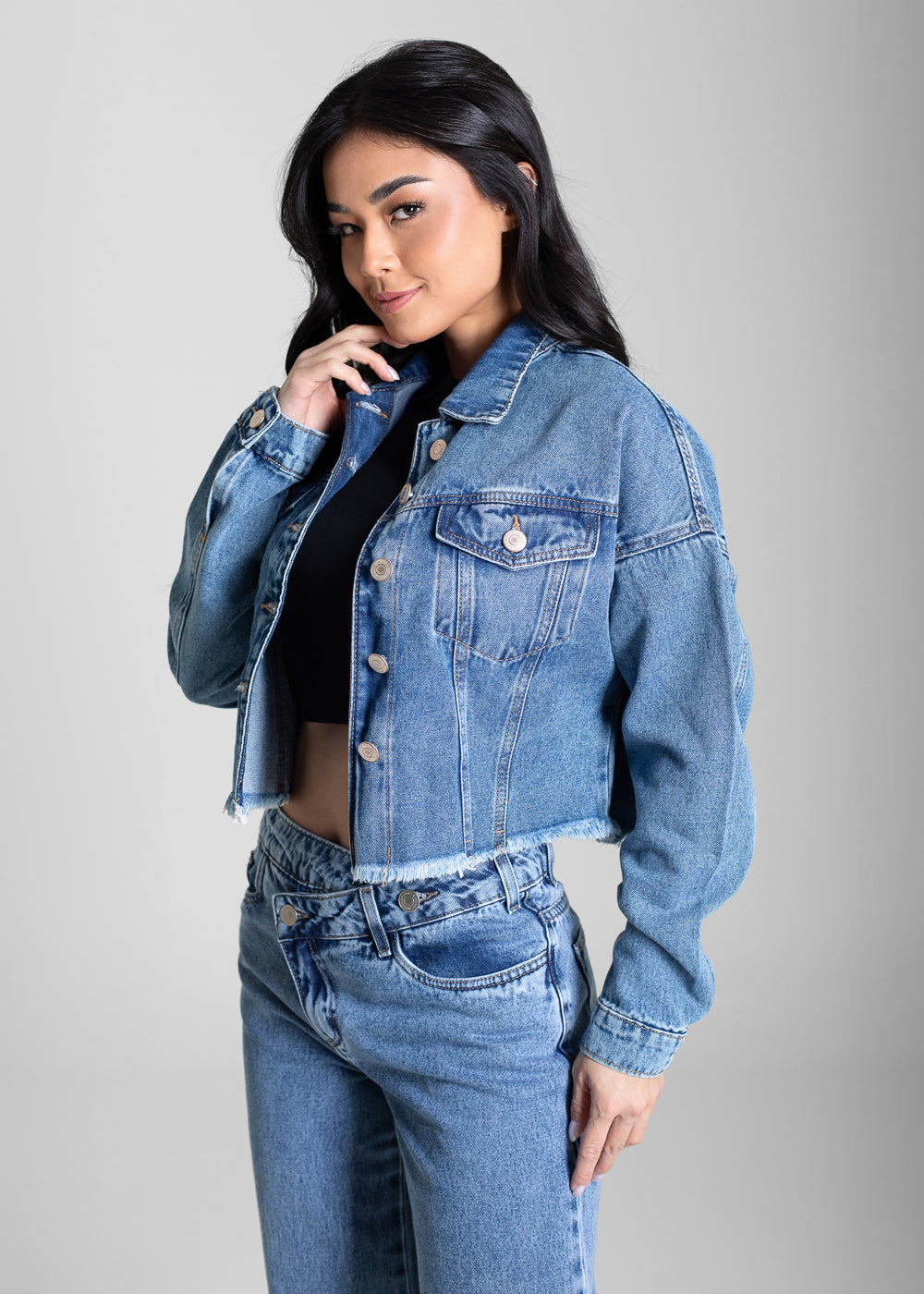 Jaqueta Jeans Sawary - 283251 AZUL
