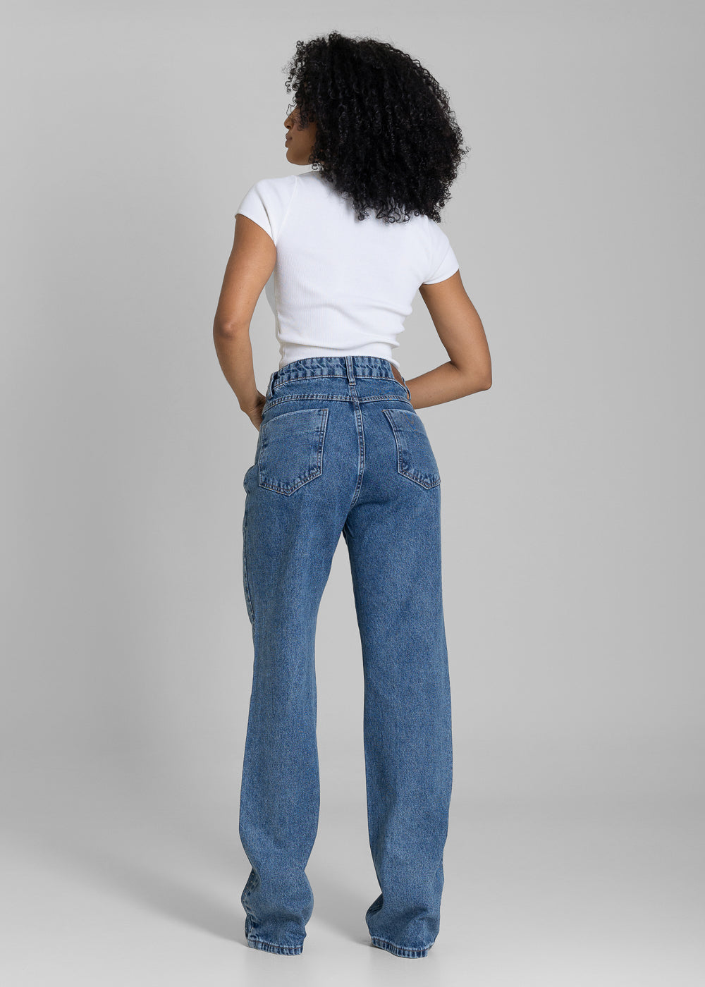 Calça Jeans Sawary Reta Brilho - 283153 AZUL